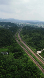 美丽乡村田园风光竖屏航拍视频