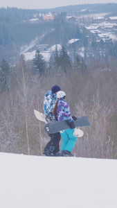 冬季体育运动单板滑雪冬季运动视频
