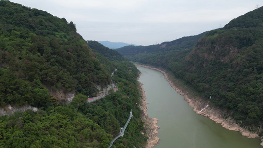 重庆北碚温塘峡景区自然风光航拍合集视频