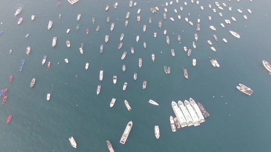 航拍青岛大海风光视频