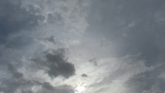 在气旋阴云以高速移动期间的云层时间流逝视频视频