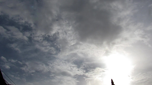 在气旋阴云以高速移动的云层延时视频视频