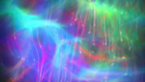 抽象的彩虹发光质色素闪光线背景24秒视频