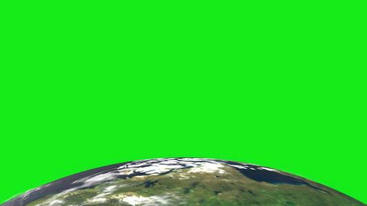 行星地球在空间旋转绿幕特效素材视频