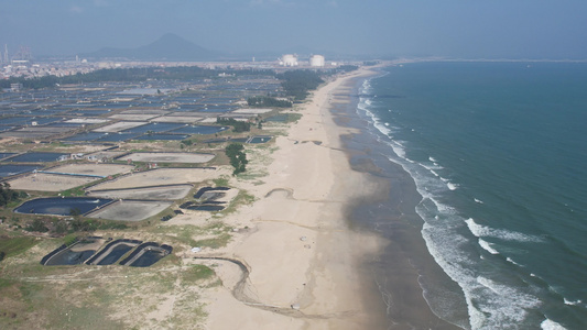 大海海滩航拍视频