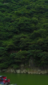 汉中石门栈道景区航拍古栈道视频