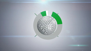 高尔夫球动画揭示出logo标志的AE模板10秒视频