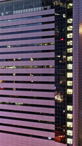 上海电信大楼航拍夜景航拍视频