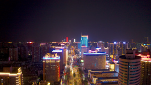 繁华城市夜景4K航拍109秒视频
