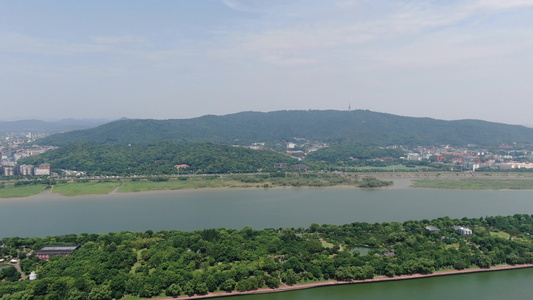 湖南长沙橘子洲岳麓山5A景区航拍视频视频