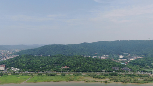 湖南长沙橘子洲岳麓山5A景区航拍视频视频