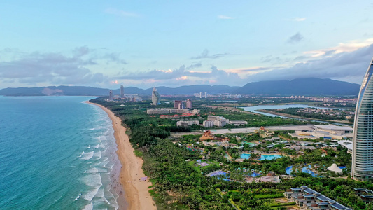 海南三亚海棠湾航拍视频