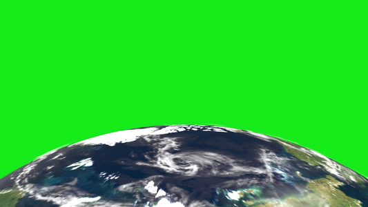 地球在空间旋转绿幕特效素材视频