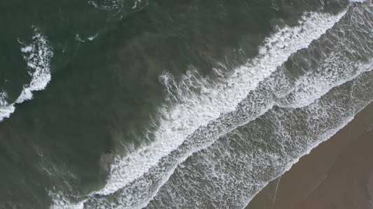 汹涌海浪航拍视频