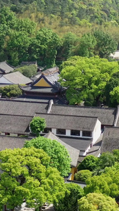 宁波阿育王寺古建筑航拍视频宁波旅游视频