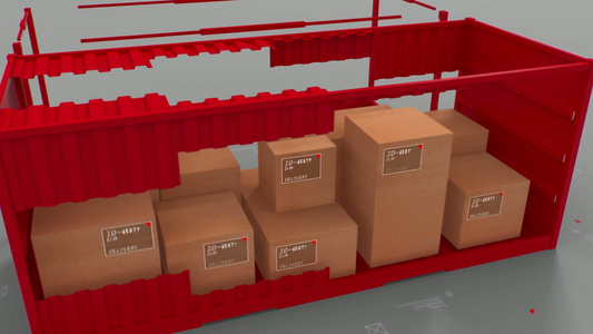 物流运输货物运输安全生产片头视频模板视频