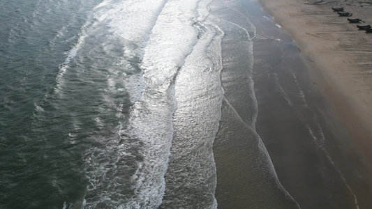 大海海水航拍视频