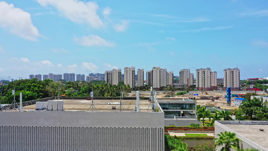 海南陵水城市天际线视频