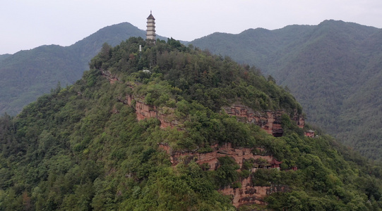 浙江天台县天台山赤城山景区视频