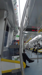 拍摄地铁车厢【该视频无肖像权，请勿商用】石家庄视频