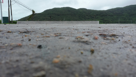 川岛镇海岛路面航拍视频