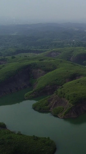 高清航拍景区高空郴州高椅岭丹霞地貌全貌视频