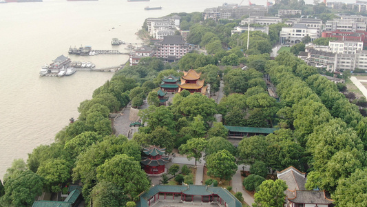 航拍湖南岳阳楼5A景区视频