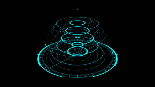 4K科技雷达背景元素视频