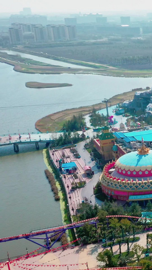 上海海昌海洋公园游乐场航拍中国85秒视频