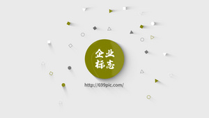 简洁二维logo展示片头18秒视频