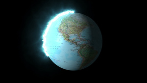 3d燃烧的地球行星传承动画16秒视频