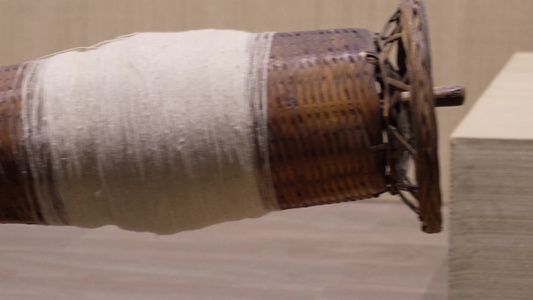 纺锤纺车梭子古代织布工艺视频