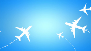 航空交通概念动画包括31秒视频