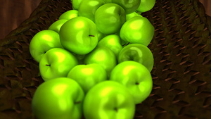 新鲜苹果水果农场市场美味健康桶子7秒视频