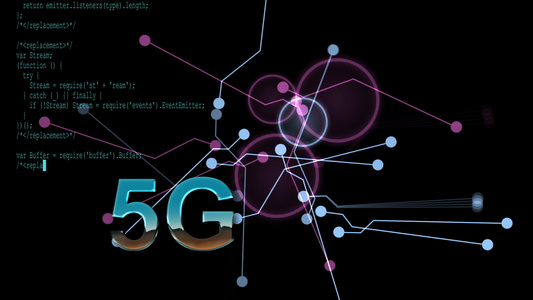 5g技术具有未来动力壳界面的动画视频