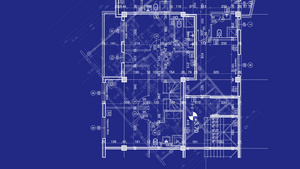 抽象建筑背景带有城市草图的蓝图房屋计划在背景中动画17秒视频