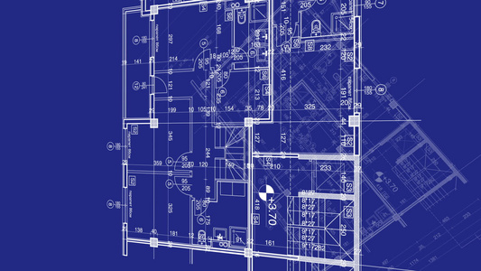 抽象建筑背景带有城市草图的蓝图房屋计划在背景中动画视频