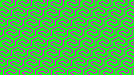 绿色背景上移动的彩色几何形状视频
