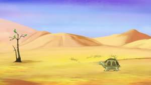 乌龟穿过沙漠25秒视频