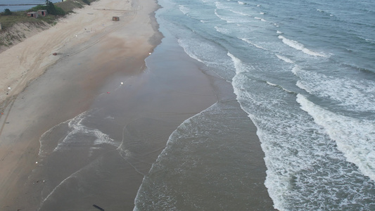 大海海岸线航拍视频