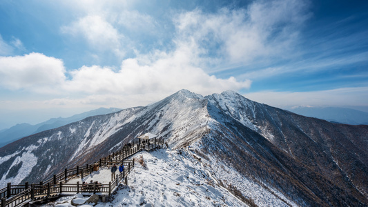 8K太白山雪景延时视频