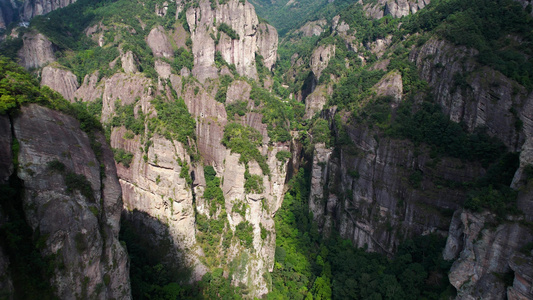 航拍5A景区雁荡山灵岩景观区卧龙谷视频视频