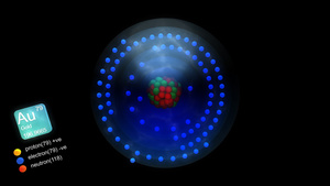 金原子带有元素符号数字质量和元素类型颜色8秒视频