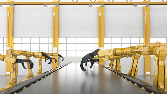 智慧工厂3d机械工业自动化动画视频