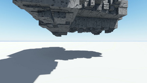 在现代抽象建筑之下的视线3d渲染动画13秒视频