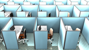 办公隔间内部建筑分割空间工作11秒视频