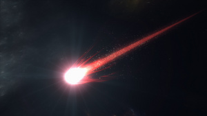 闪亮红色彗星动画13秒视频