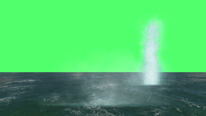 绿色屏幕上的水爆爆炸17秒视频
