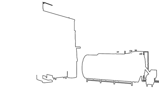 白色屏幕上油罐黑线的油箱动画大纲视频