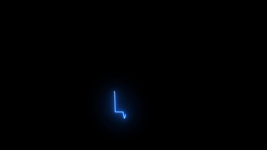 黑屏上闪烁的彩色亮光信号元素显示在黑屏上视频